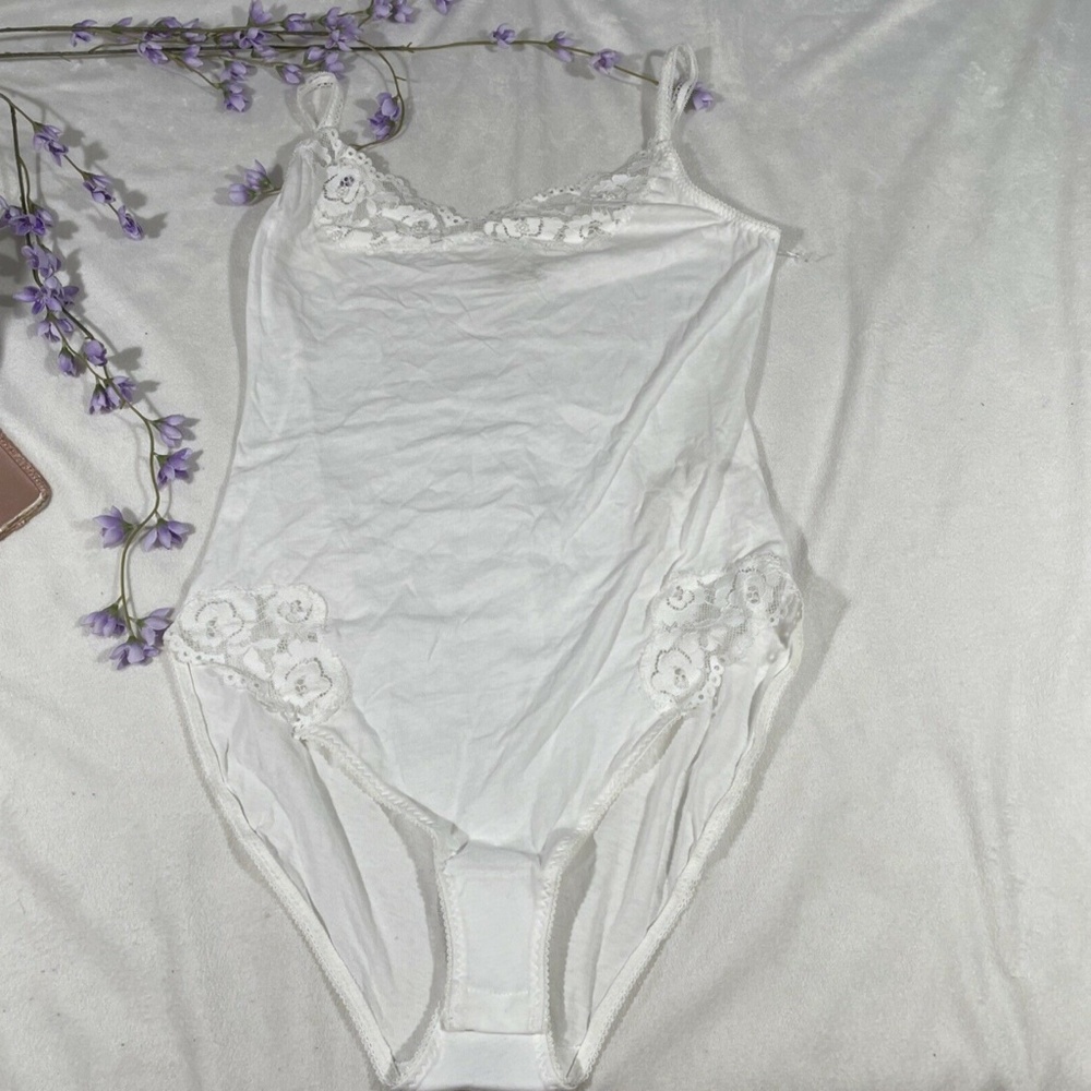 NEW Free People Intimately FP [ Small‎ ] Side of Sass Lace Trim Bodysuit - Picture 4 of 12